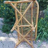 50s rattan bench