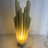 Vintage 1970s table lamp Athéna Georgia Jacob almond green - 56 cm