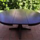 Round table with extension Baumann central foot 1970