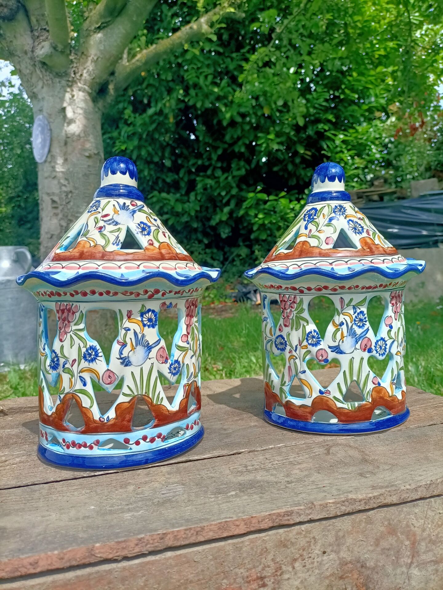 Retro wall sconces pottery Portugal 💐