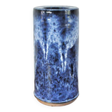 Blue and white glazed Ceramic Vase by Valholm Keramik, Denmark
