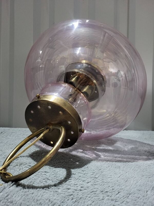 Lampe plafonnier suspension lustre Vintage de style Carlo Nason Italie