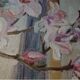 Peinture a. favory "les magnolias" huile sur toile france 1960  impressionnistes  post cubisme