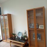 armoire bois marron orange brulé clair