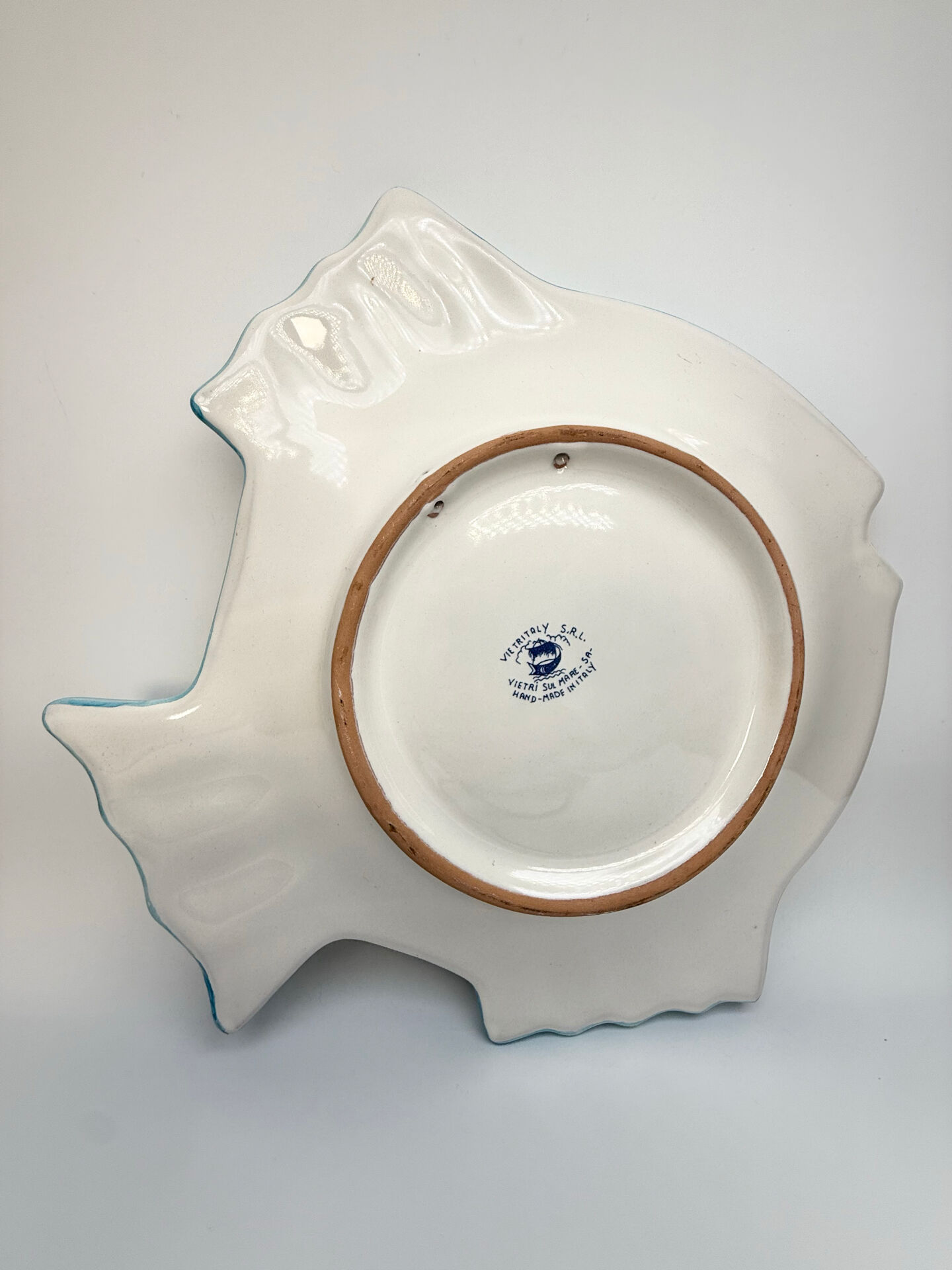 Hand-painted ceramic fish plate – Vietri sul Mare, Italy