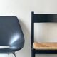 Modernist chair in wood and rope, France 1950