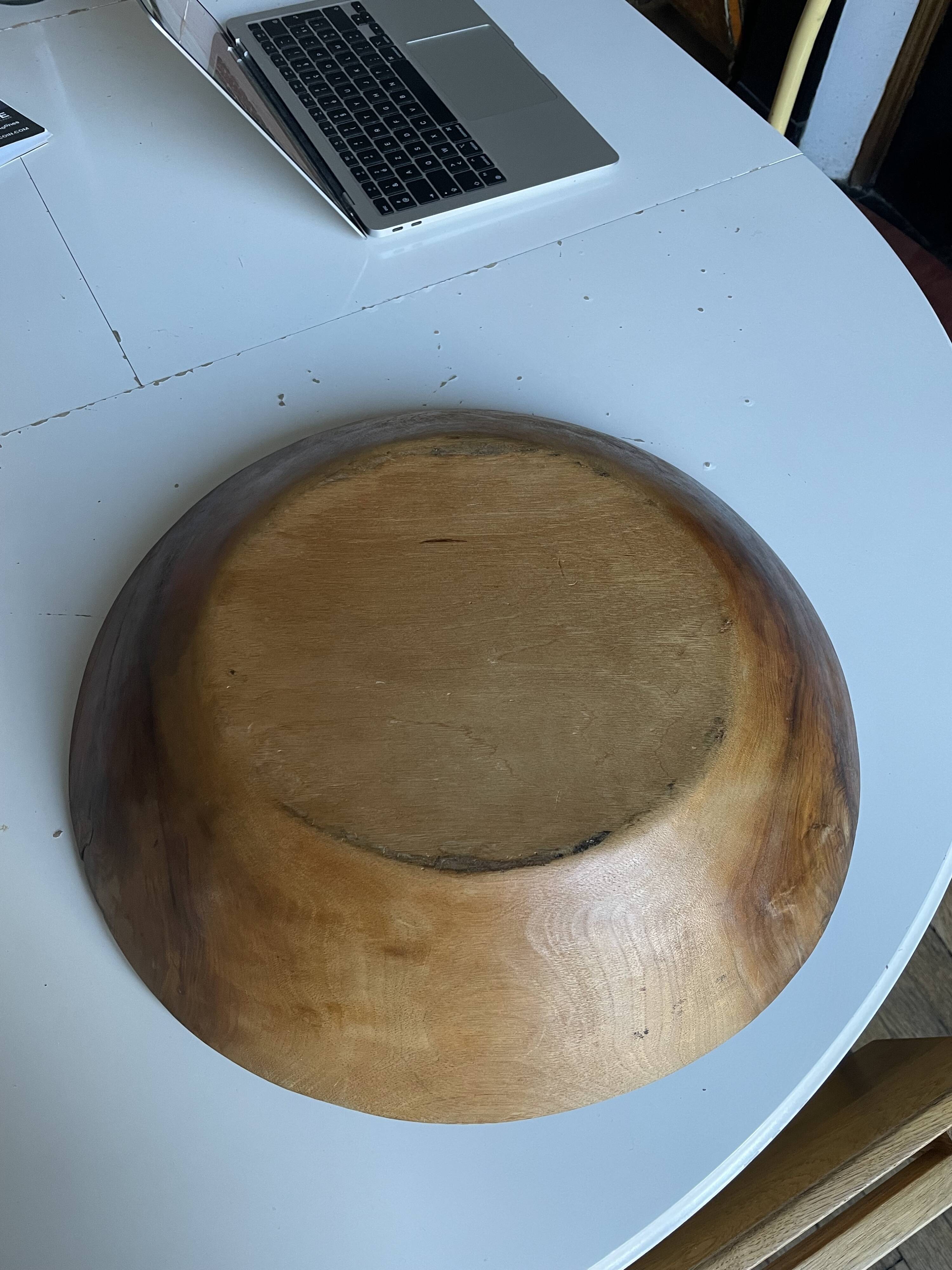 Very large vintage solid wood tidy 1960