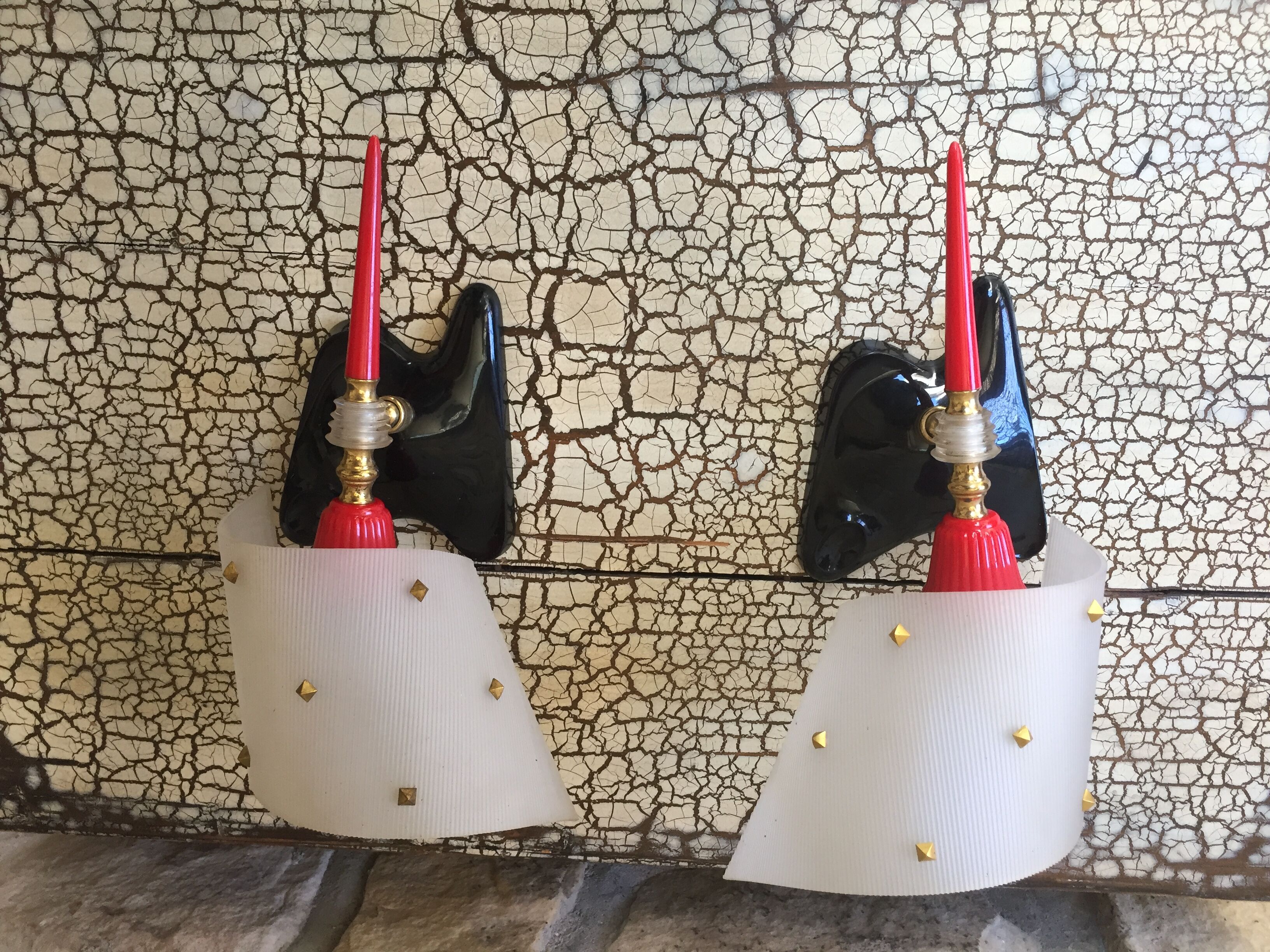Paire d'appliques Rockabilly années 50