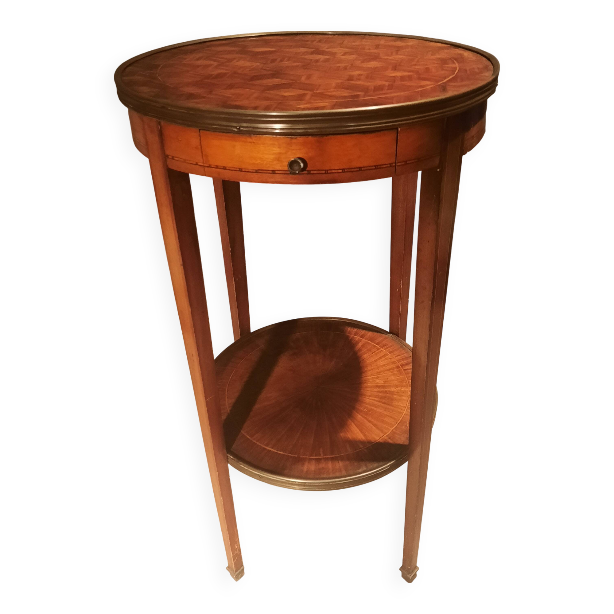 Louis XVI style marquetry side table