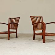 Paire de fauteuils Krasna Jizba Art déco bois massif