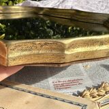 Vintage Golden Wood Carved Mirror in Louis XV Style