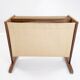 Porte-revue en bois de rose et toile de design danois des années 1960.