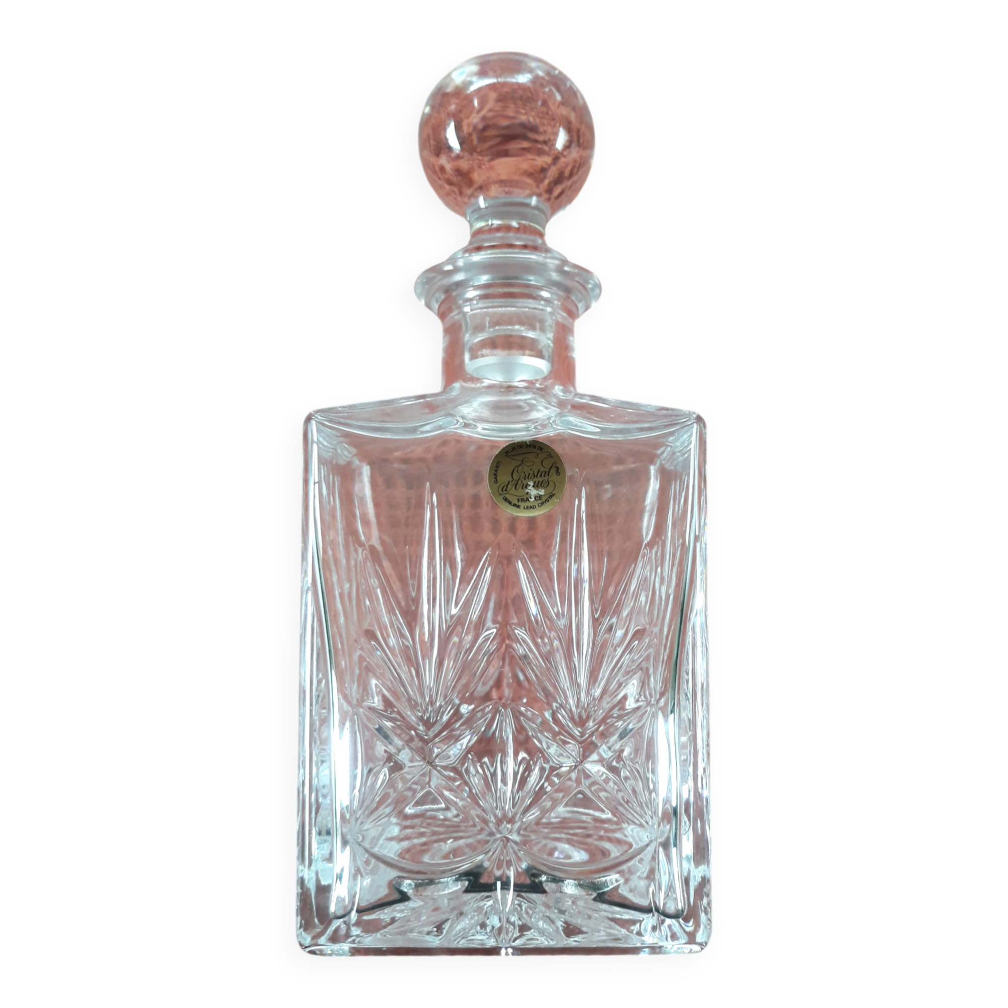 Carafe à wisky en cristal d'arques