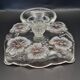 Vintage glass display stand "Pansy Bouquet Pink" — Studio Nova by Mikasa