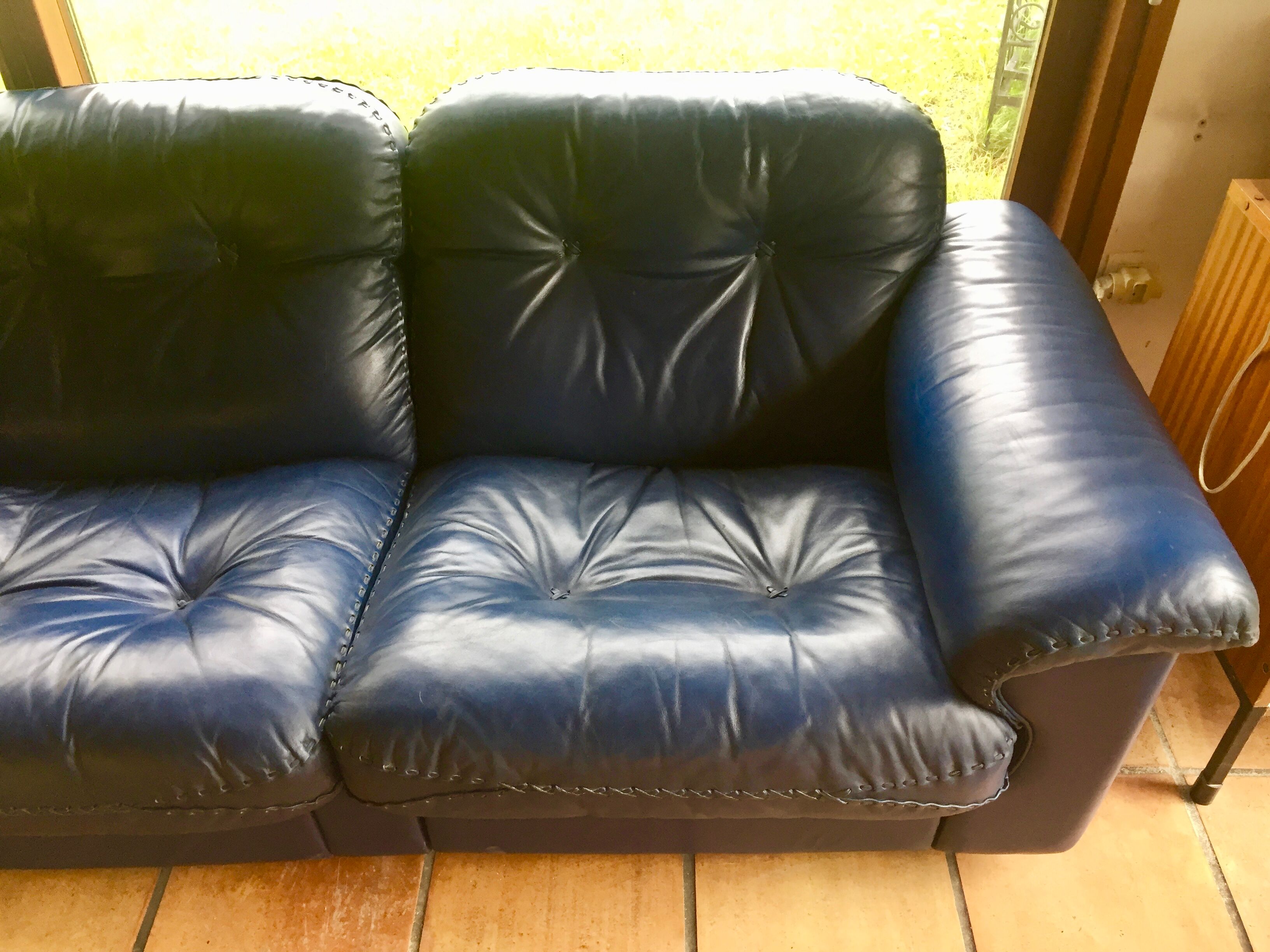 Canape de sede ds 101 blue leather