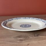 Flat plate in Gien porcelain, Biarritz model
