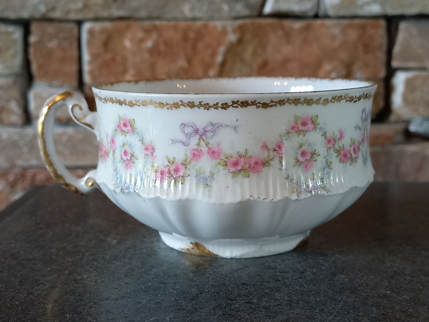 Tea service coffee porcelain Limoges Émile Bourgeois old 19th 20th
