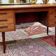 Vintage double-sided desk in teak, Scandinavian design from the 1960s.