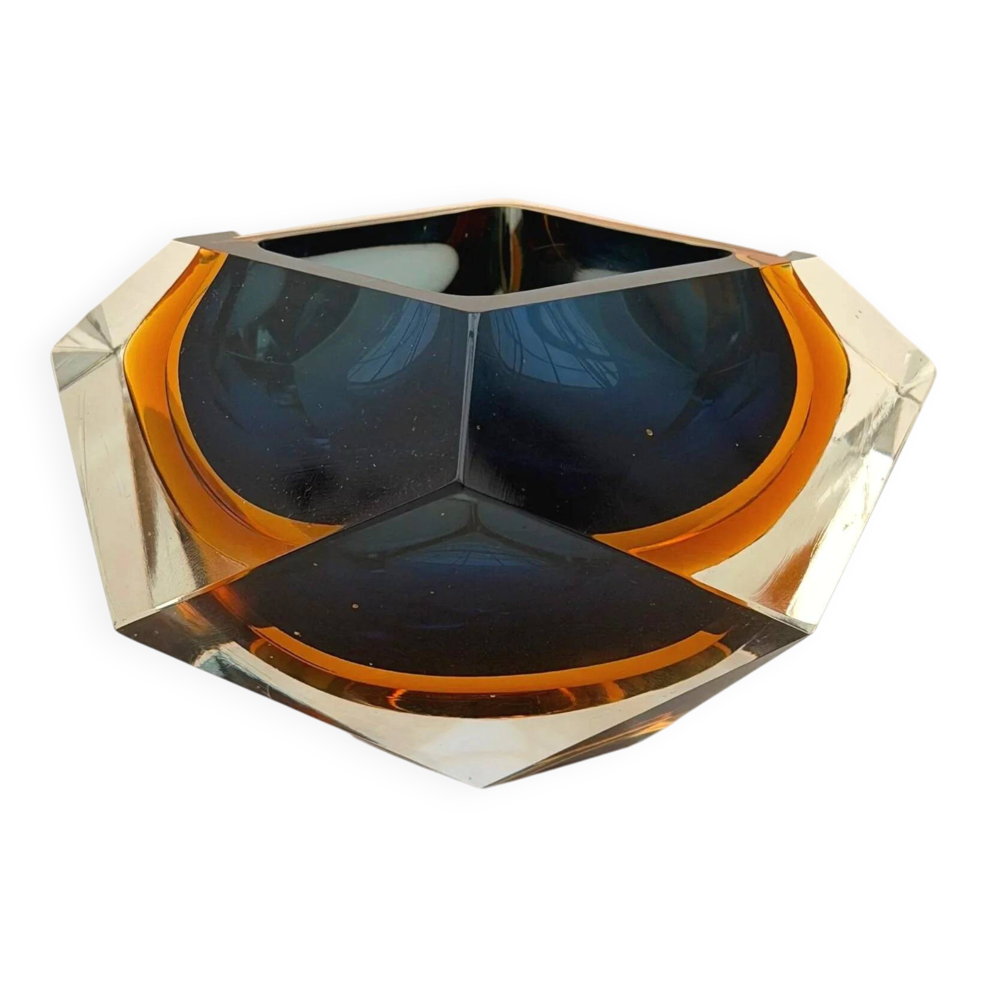 Sunk dish - Murano blown glass, Italy 1970