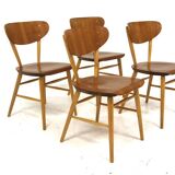 Set of 4 Scandinavian teak chairs, Sweden, 1960