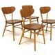 Set de 4 chaises scandinave en teck, Suède, 1960