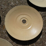 Lot of 5 green bistro lampshade in enamelled sheet metal - Souplemail