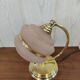 Art deco brass lamp and granite glass