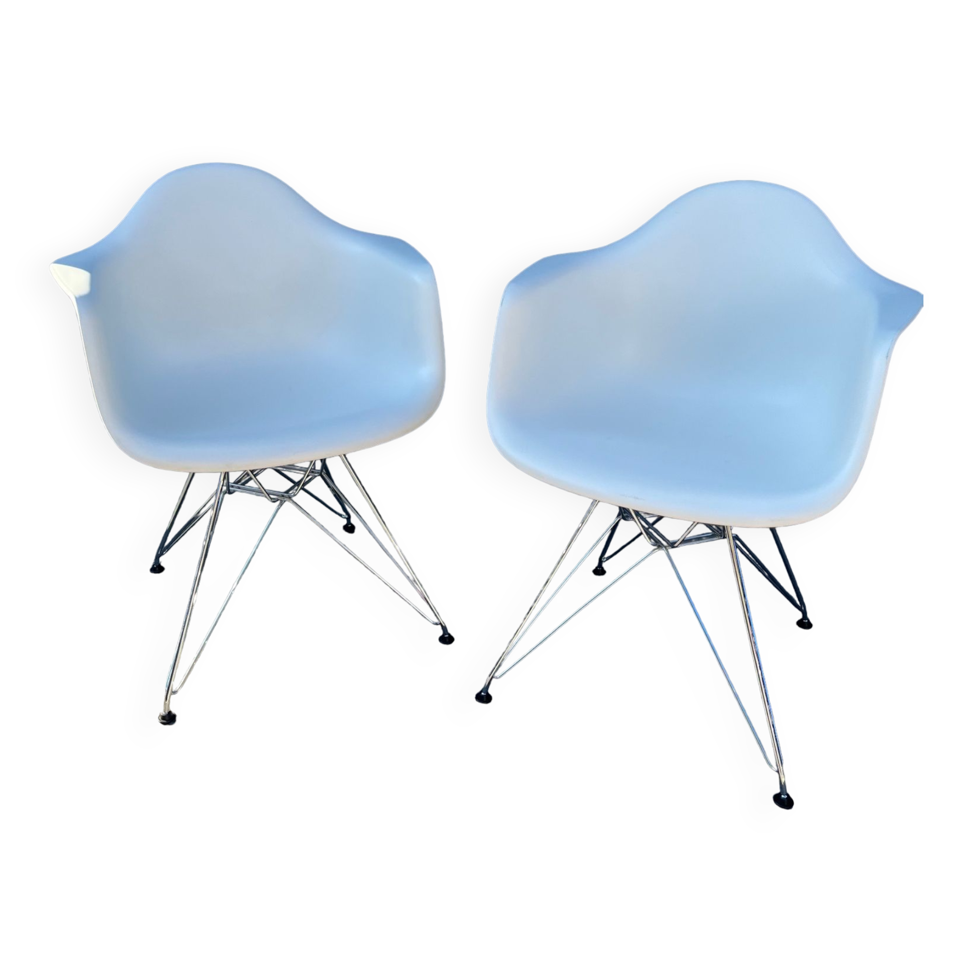 Pair of DAR Plastic Armchairs by Charles & Ray Eames for Vitra