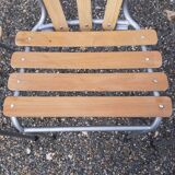 Lot de 4 chaises de bistrot fer et bois