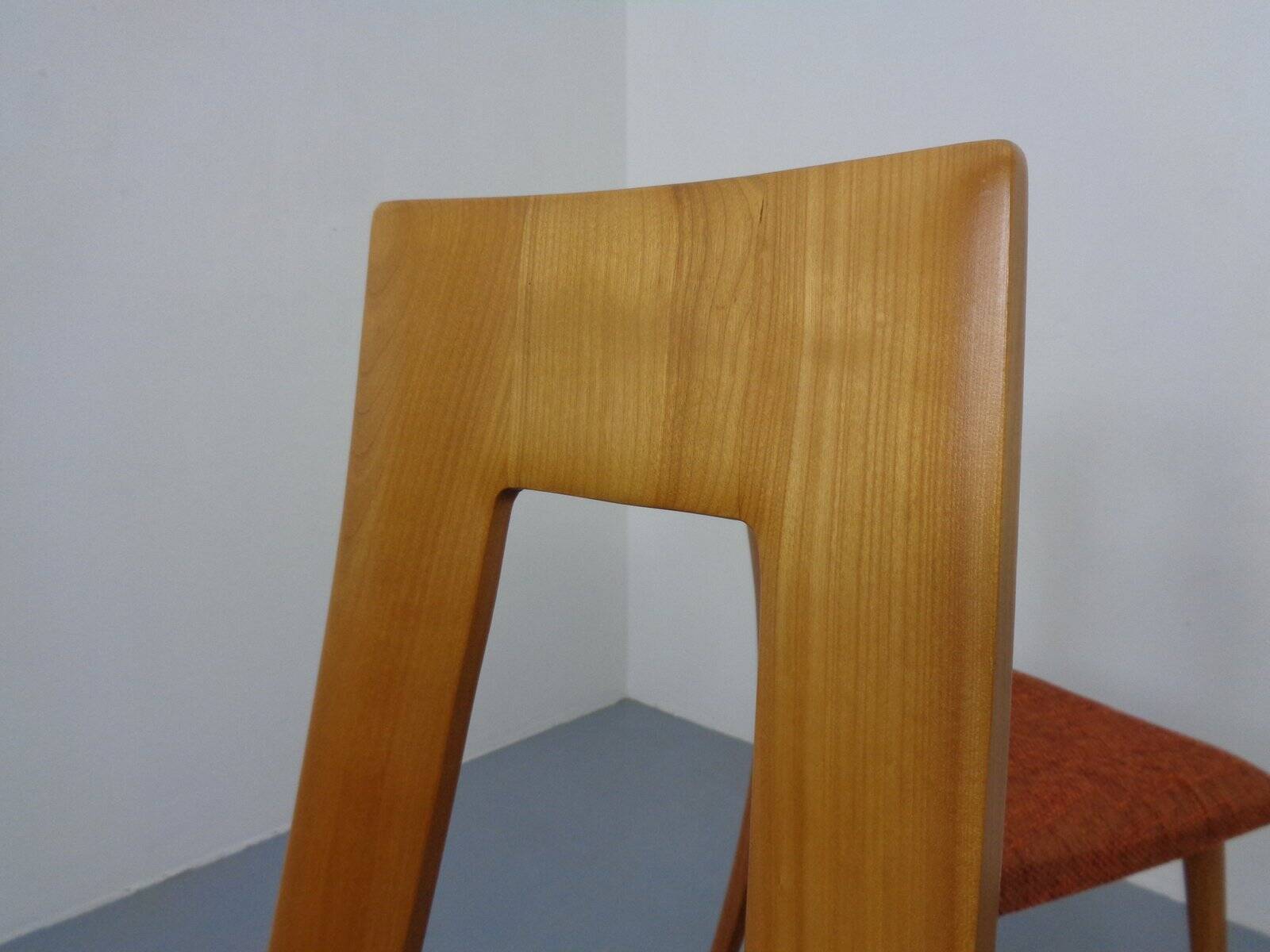 Cherry wood chairs by Ernst-Martin Dettinger, Germany, 1960s, set of 2.
