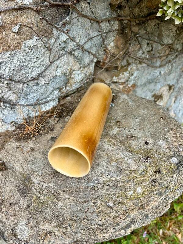 Vintage 70s ceramic tube vase