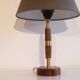 Paire de lampes vintage en teck et laiton
