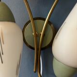Mid-century opaline glass wall lamp