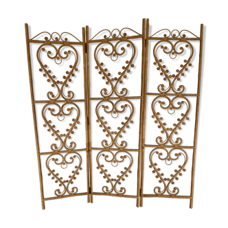 Screen Rattan bamboo Vintage Peacock Emanuelle