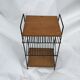 Meuble range disque en fer et bois vintage
