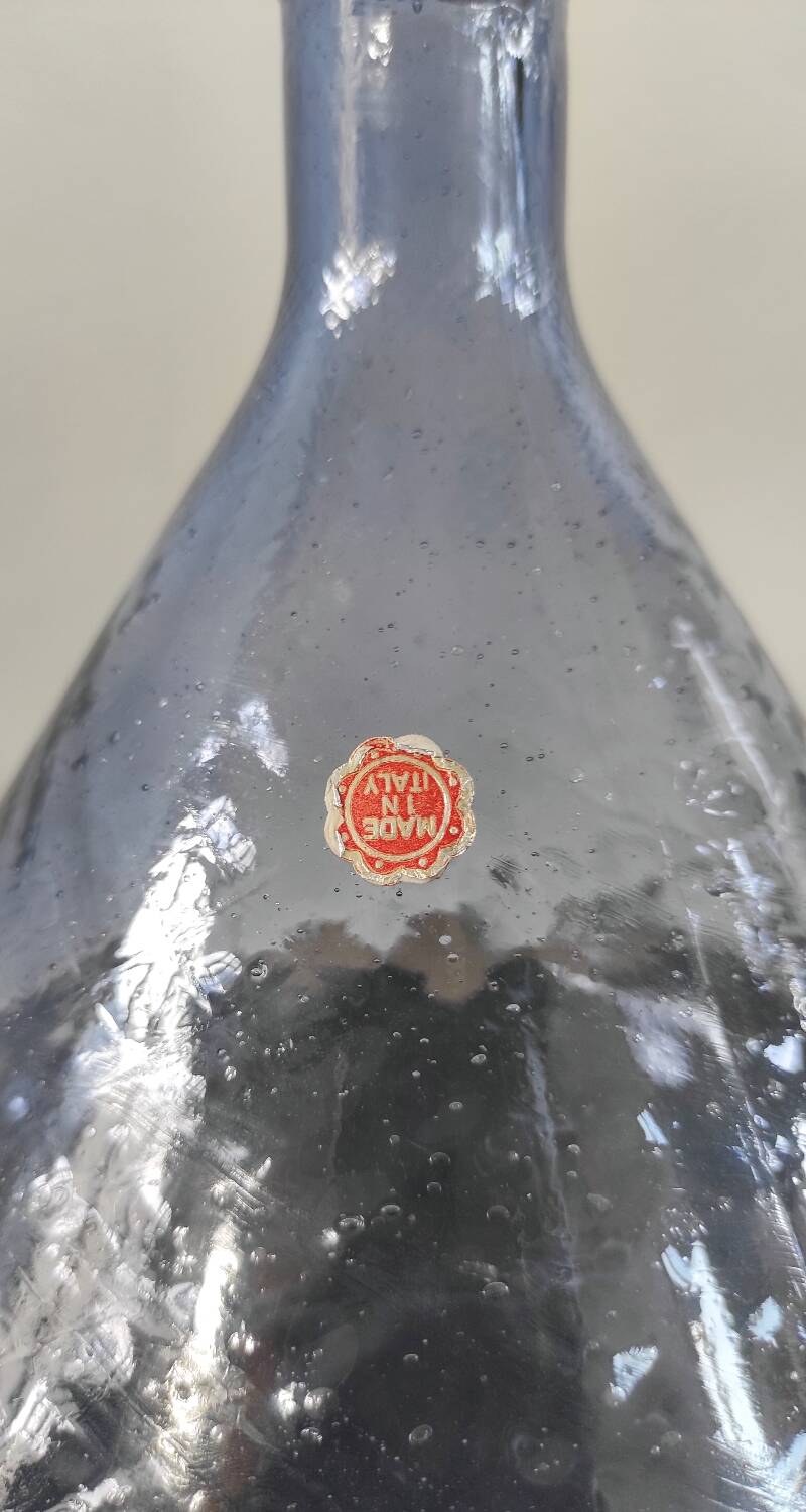Vintage bubble glass carafe / vase - Italy