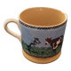 Stoneware mug, Cows decor.