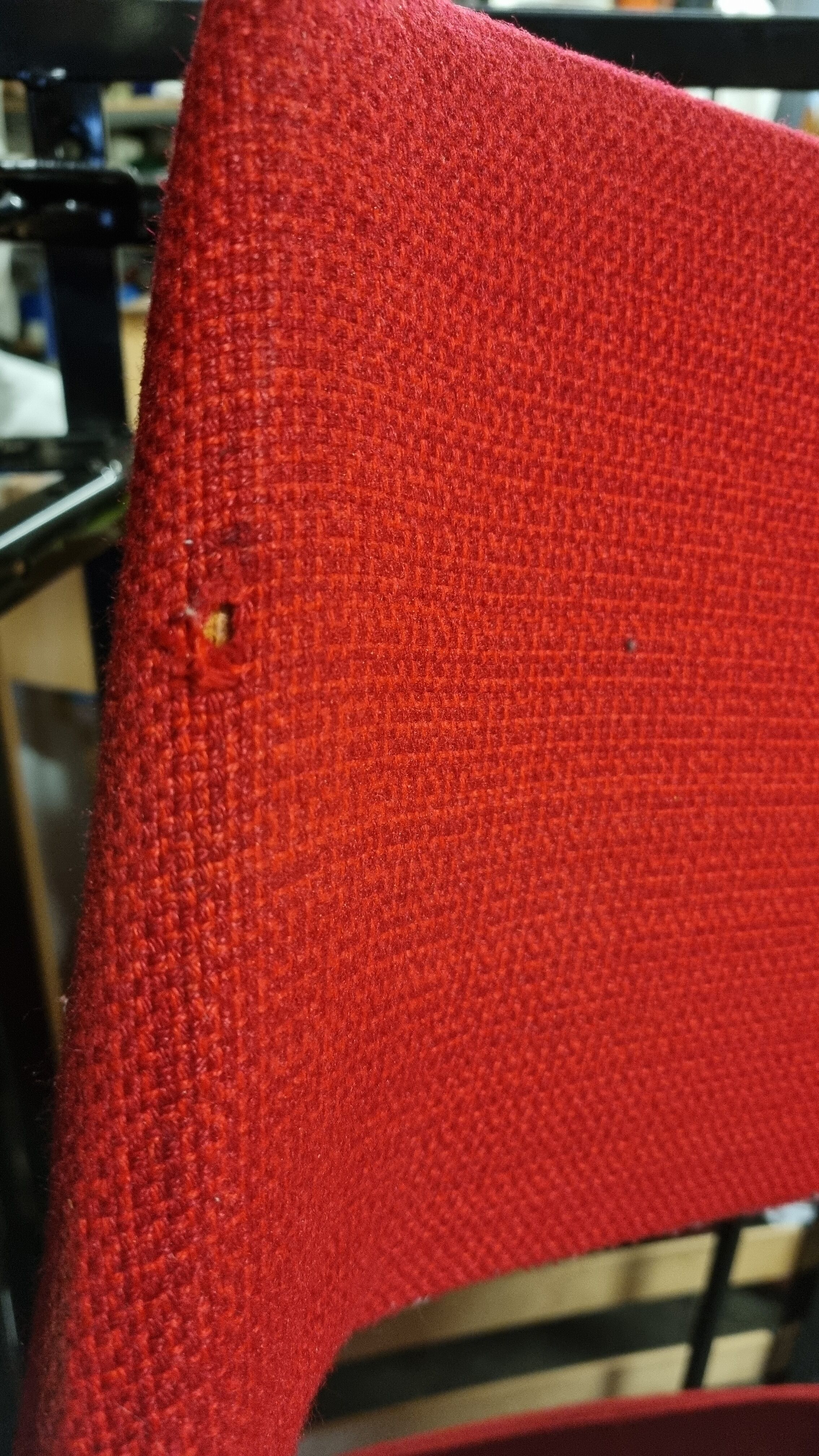 Red fabric chair