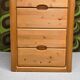 Vintage solid pine chest of drawers Danish Scandinavian style 1980s