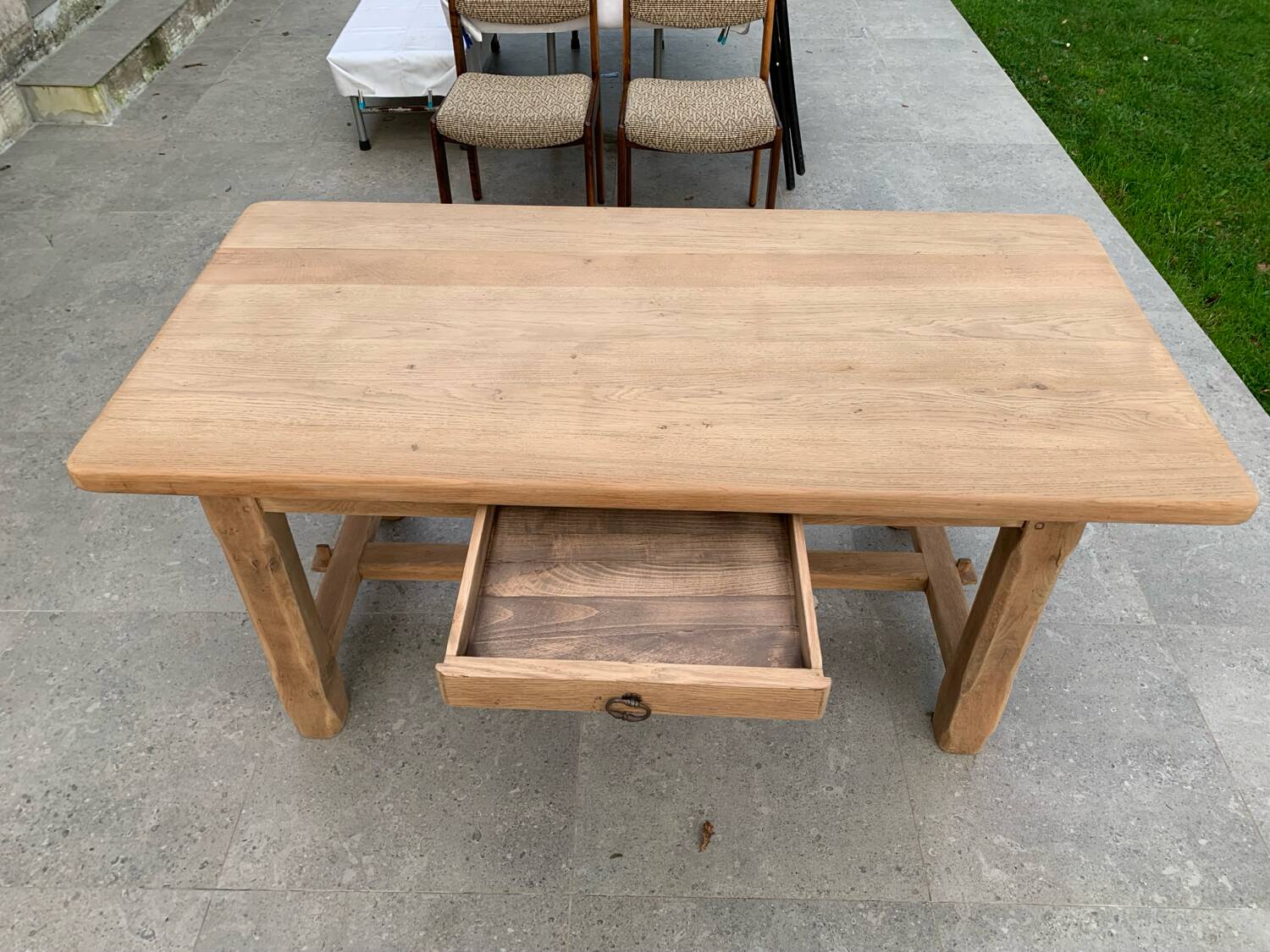 Solid oak farmhouse table