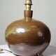 Grosse lampe boule grès pyrité émaillé vintage Baudat La Borne