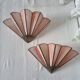 Art Deco style wall lights in brass and real glass paste