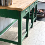 Établi patiné vert