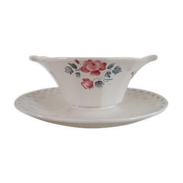 Saucière double terre de fer Digoin Sarreguemines