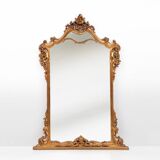 Miroir console en bois sculpté de style Louis XV, France, vers 1970