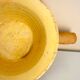 Frying pan, old caquelon, yellow glazed earthenware from the south of France.