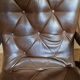 Pair of leather chesterfiel armchairs