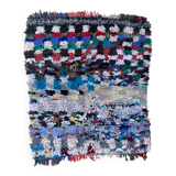 Tapis Marocain Boucherouite coloré - 110 x 121 cm