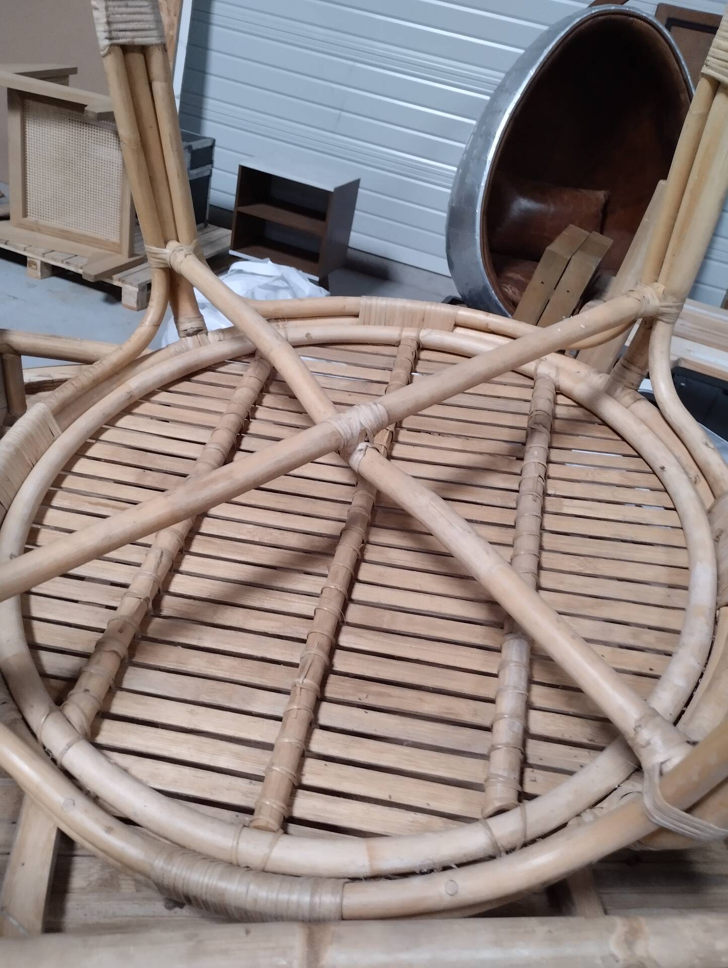 Table basse en rotin