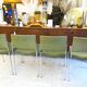 4 Kvadrat khaki and chrome chairs, 1970